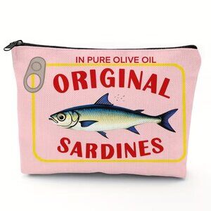 “Can of Sardines” Pink Cosmetic Bag (BRAND-NEW & SO CUTE!)